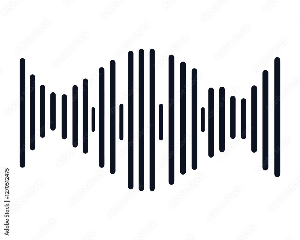 Minimalist Audio Waves vector Illustration Minimalist Audio Waves vector Illustration