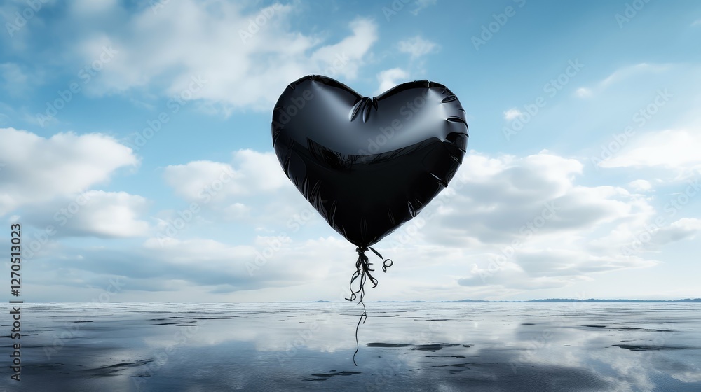 Fototapeta premium sorrow black heart broken