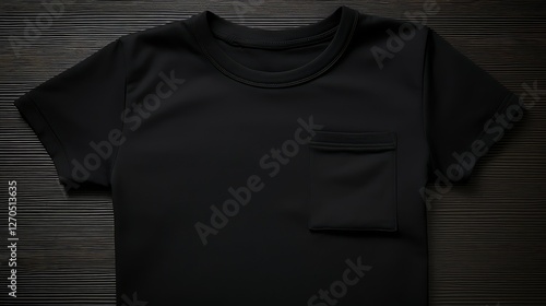 pocke t shirt black template