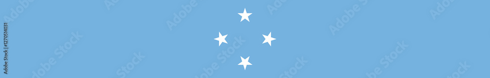 Flag of Micronesia. Micronesia long banner flag digital vector illustration Flag of Micronesia. Micronesia long banner flag digital vector illustration