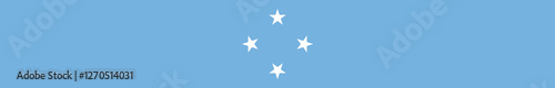 Flag of Micronesia. Micronesia long banner flag digital vector illustration