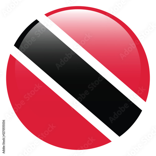 Free Download Flag of Trinidad and Tobago. Trinidad and Tobago round flag logo icon computer vector illustration design - GFXLoad