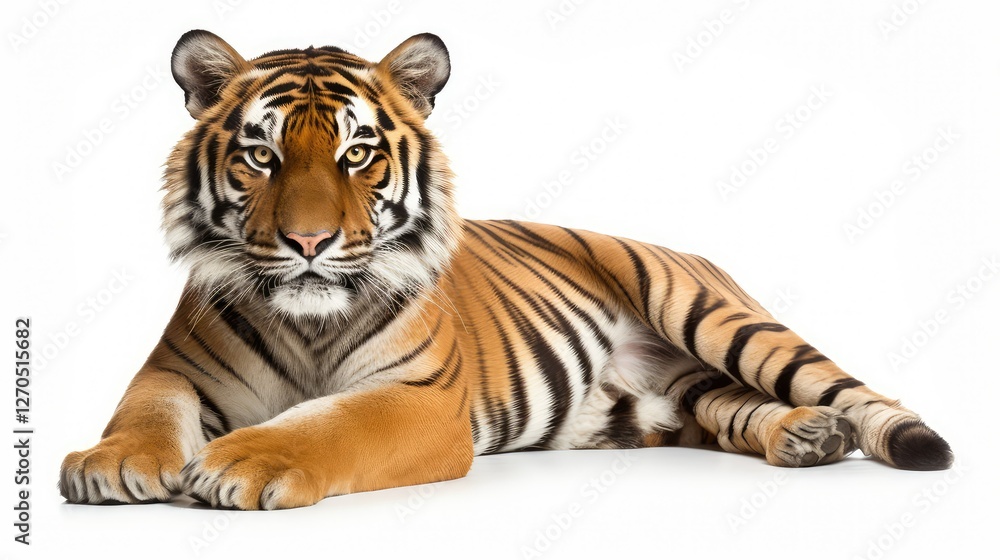 Obraz premium surface tiger isolated on white
