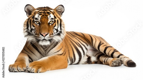 surface tiger isolated on white photo