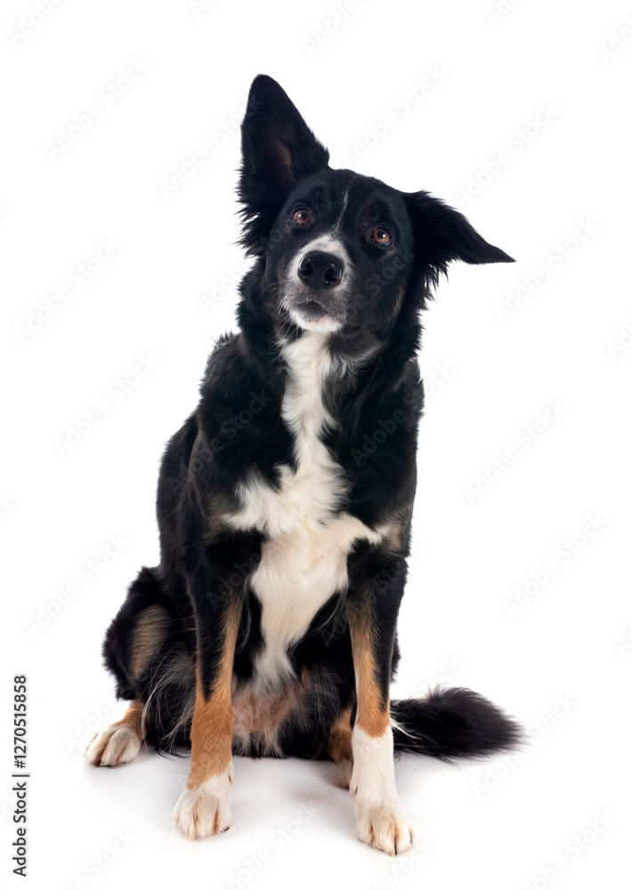 Fototapeta premium border collie in studio