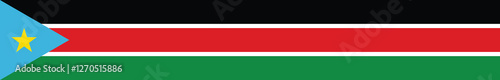 Flag of South Sudan. South Sudan long banner flag digital vector illustration