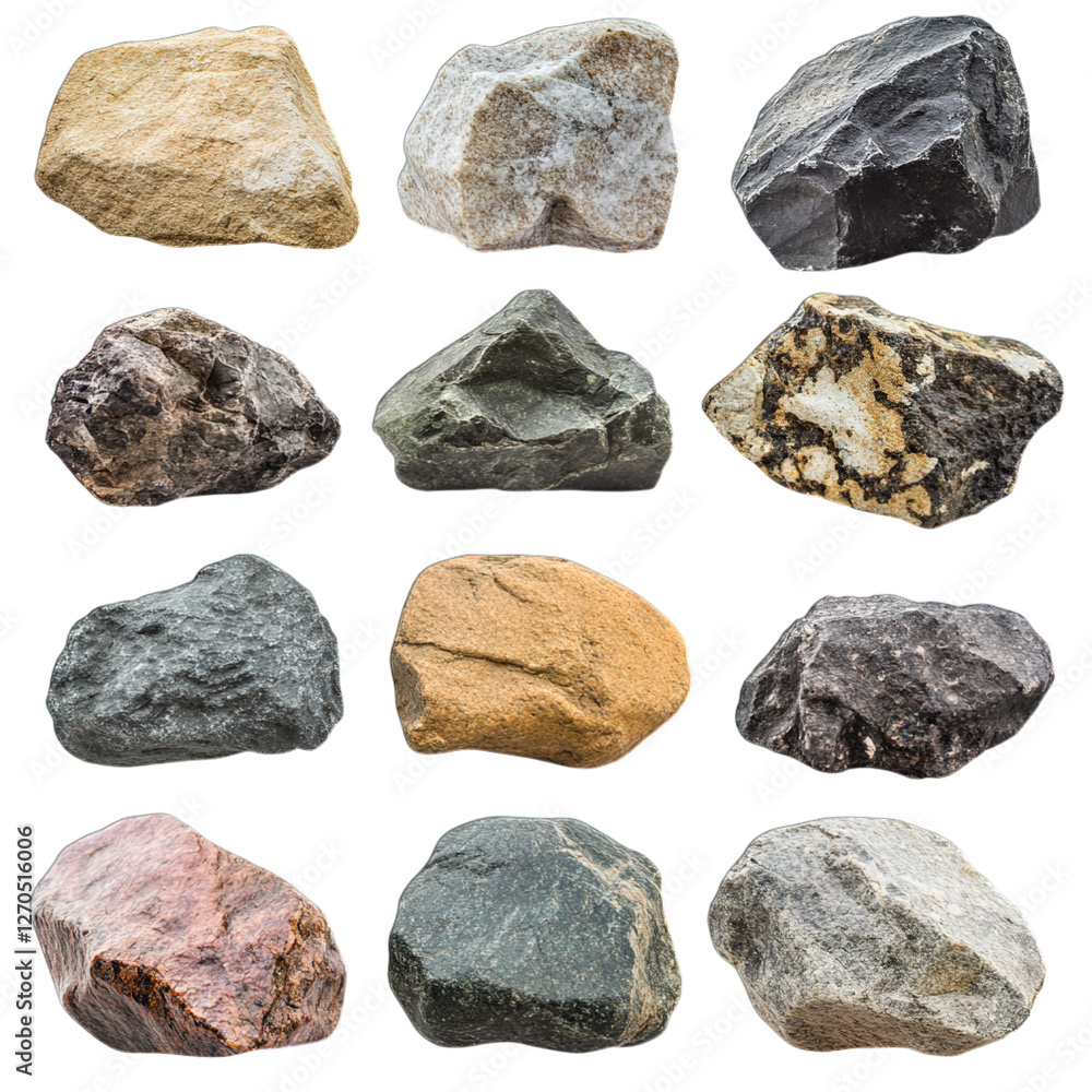 set of rocks isolated set of rocks isolated