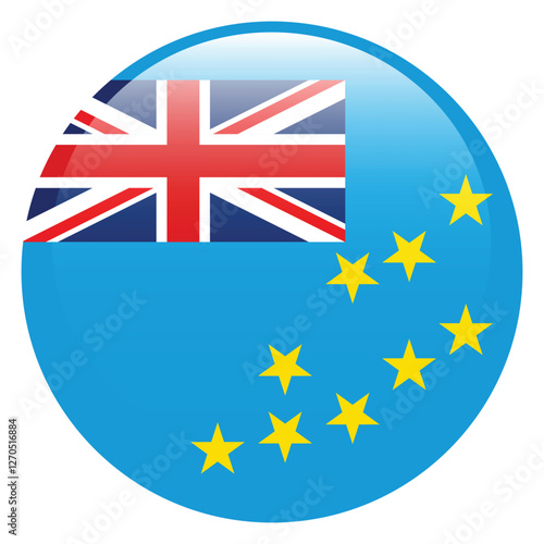 Flag of Tuvalu. Tuvalu round flag logo icon computer vector illustration design Free Download Flag of Tuvalu. Tuvalu round flag logo icon computer vector illustration design - GFXLoad