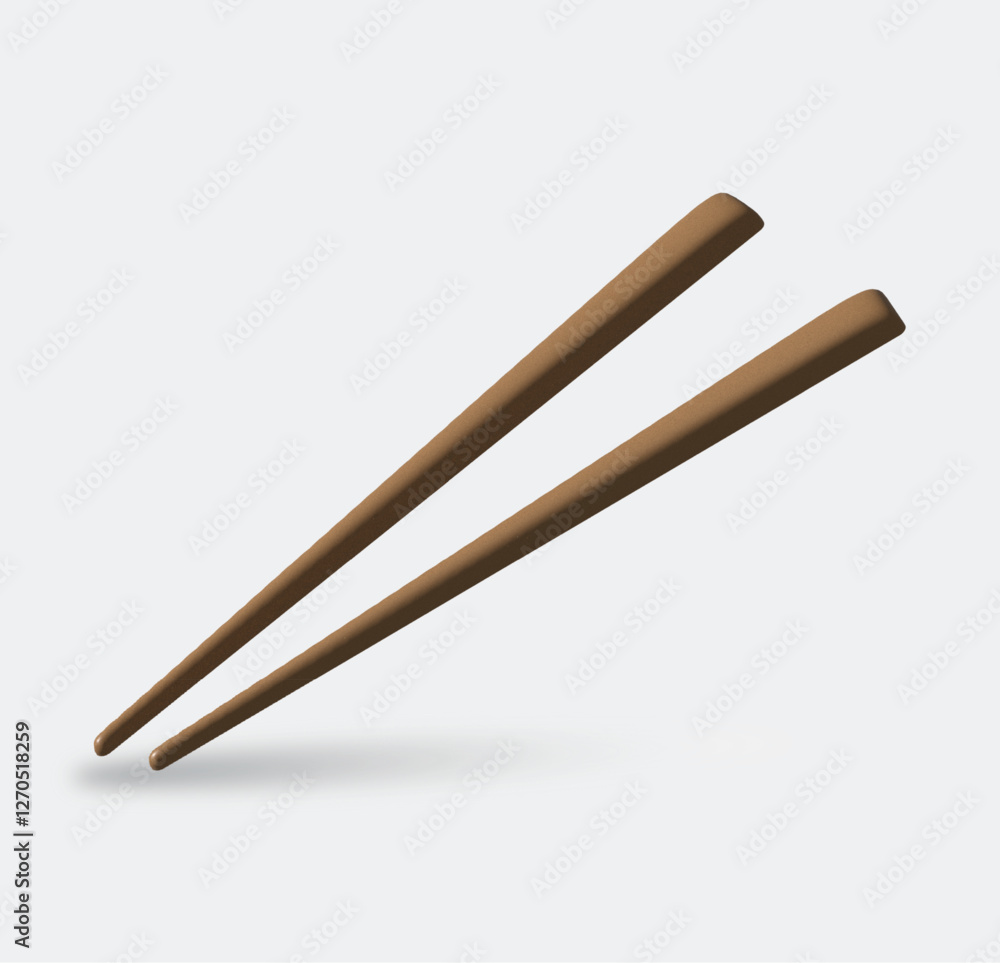 chopstick 3d icon chopstick 3d icon