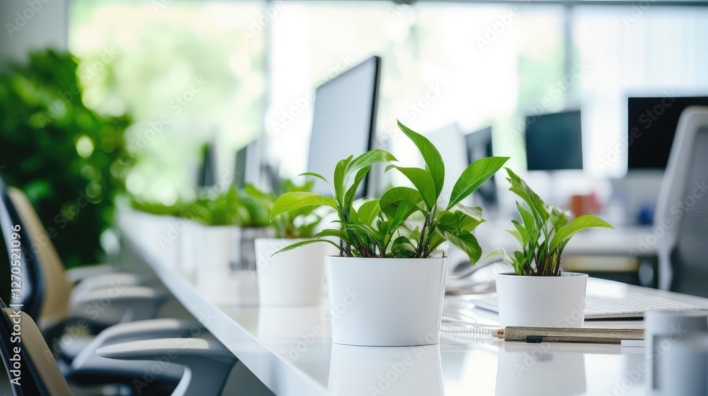 Fototapeta premium desks background blurred office