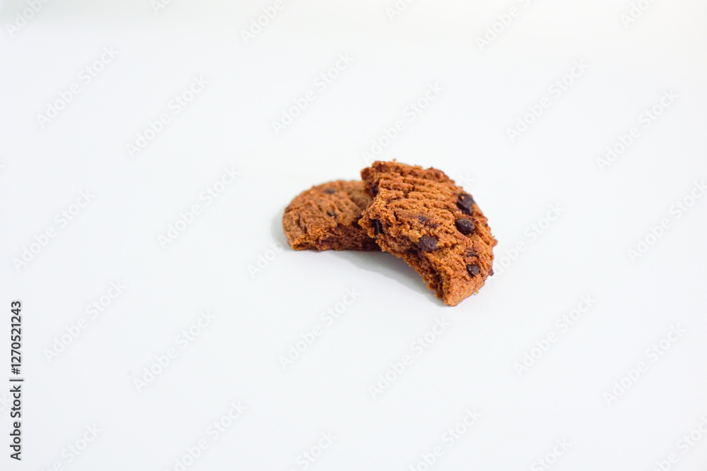 Chocolate chip cookies isolated on white background with clipping path Chocolate chip cookies isolated on white background with clipping path