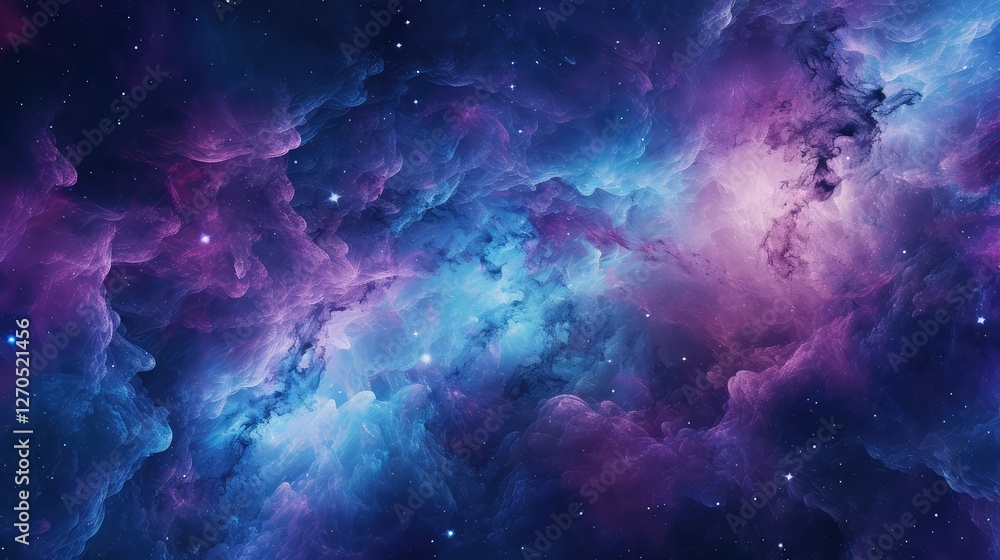 Obraz premium blues galaxy texture