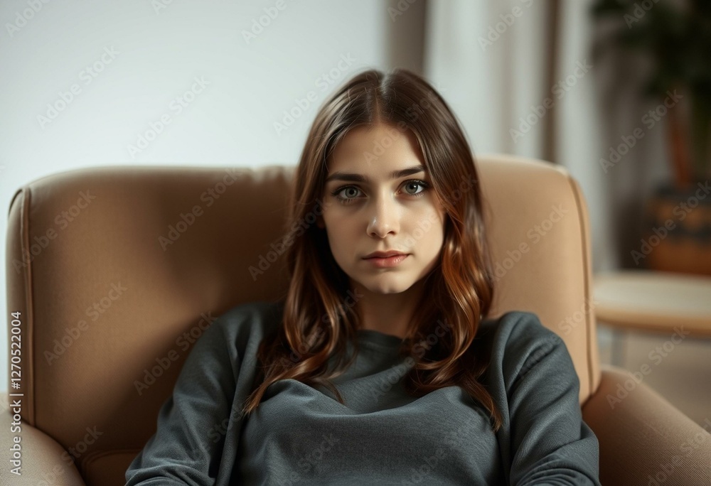 Relaxed portrait of a young woman Relaxed portrait of a young woman