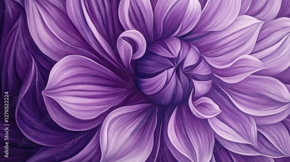 A vibrant purple dahlia in full bloom, showcasing its layered, intricate petals. A vibrant purple dahlia in full bloom, showcasing its layered, intricate petals.