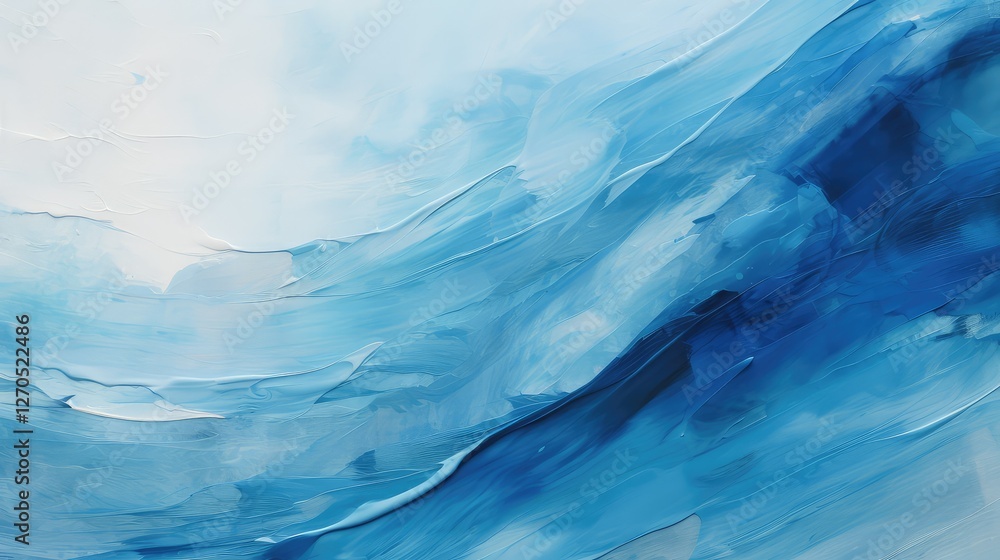 Obraz premium brushstrokes blue canvas