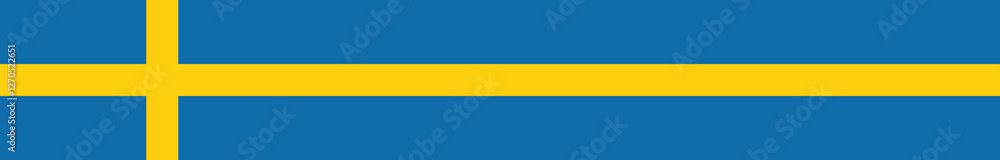 Flag of Sweden. Sweden long banner flag digital vector illustration Flag of Sweden. Sweden long banner flag digital vector illustration