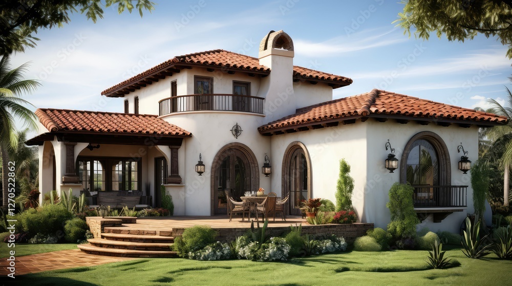 Obraz premium wrought stucco house