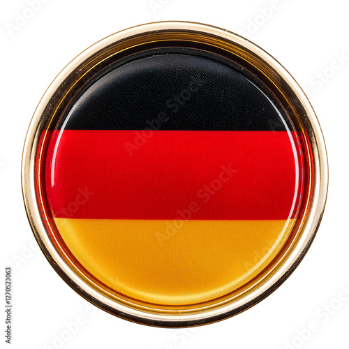 Free Download ドイツの国旗のブローチ。白背景。(Germany flag brooch on white background.)
 - GFXLoad