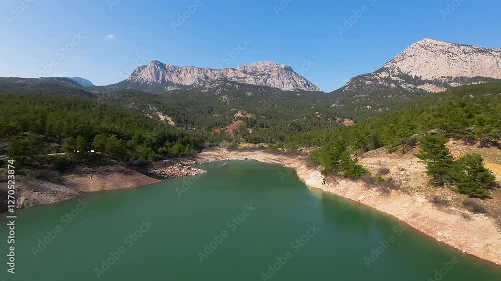 Doyran Pond in Antalya, lake in the forest, lake view Doyran Pond in Antalya, lake in the forest, lake view