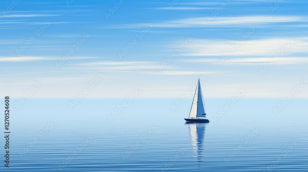 Obraz premium water blue white stripes