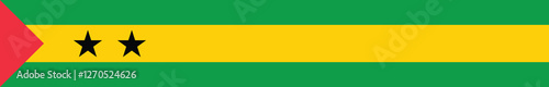 Flag of SAO Tome and Principe. SAO Tome and Principe long banner flag digital vector illustration