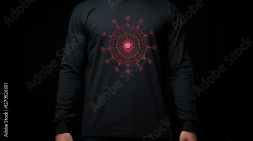 floaing black long sleeve t shirt photo