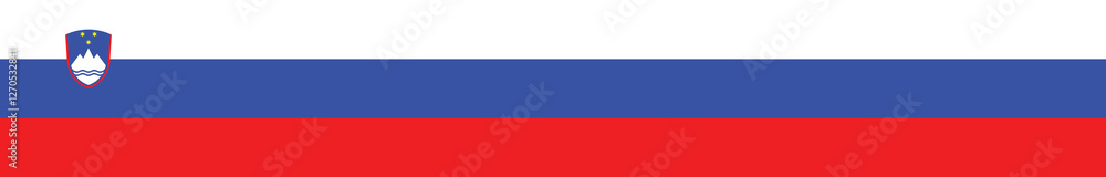 Fototapeta premium Flag of Slovenia. Slovenia banner. Slovenia flag long banner digital vector illustration