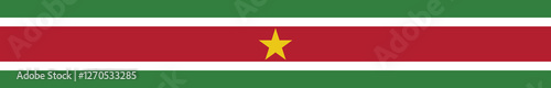 Flag of Suriname. Suriname flag long banner digital vector illustration