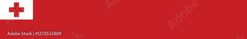 Flag of Tonga. Tonga flag long banner digital vector illustration