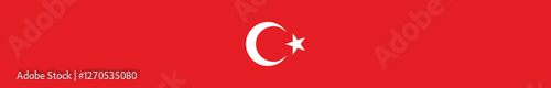 Flag of Turkey. Turkey flag long banner digital vector illustration