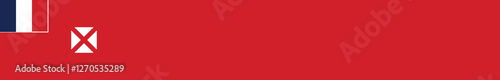 Flag of Wallis and Futuna. Wallis and Futuna flag long banner digital vector illustration