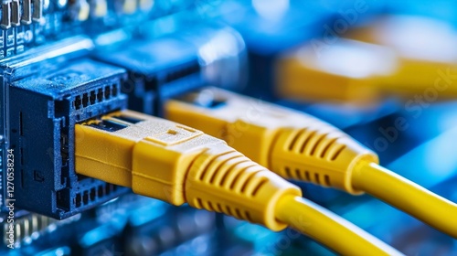 Closeup of a network cable essential connectivity for modern technology