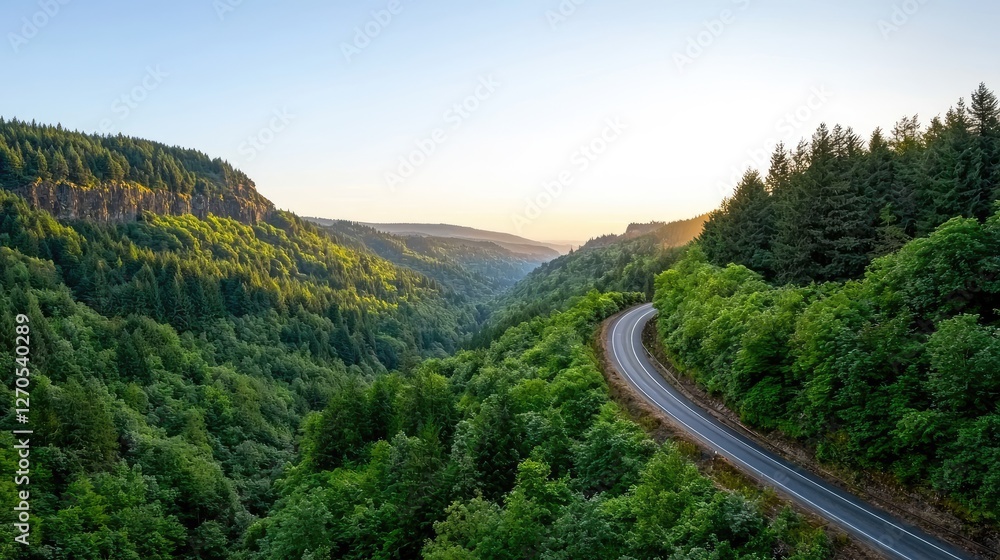 Scenic drive through lush green valleys oregon landscape photography early morning aerial view nature harmony Scenic drive through lush green valleys oregon landscape photography early morning aerial view nature harmony