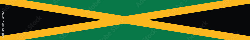 Flag of Jamaica. Jamaica flag long banner digital vector illustration Flag of Jamaica. Jamaica flag long banner digital vector illustration
