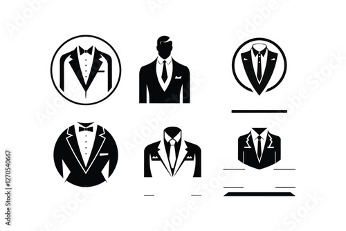 Classic & Modern Menswear Suit Logo Timeless Elegance and Brand Identity