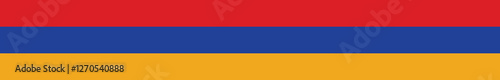 Flag of Armenia. Armenia flag long banner digital vector illustration