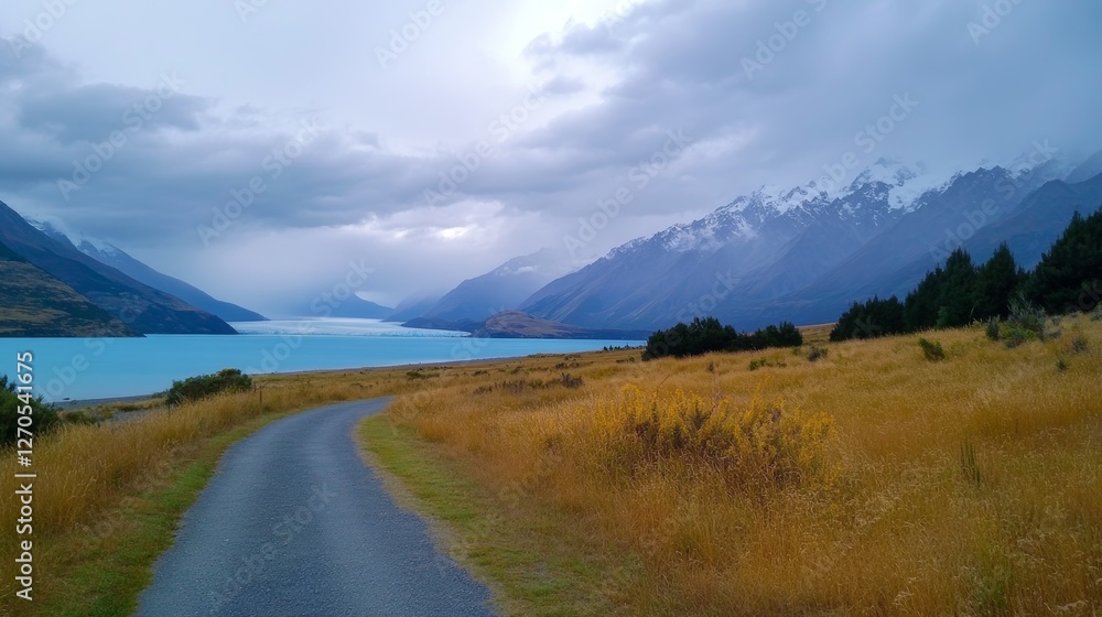 A boardwalk on the Hooker Valley Trail, Aoraki Mt Cook National Park, Canterbury, South Island, New Zealand A boardwalk on the Hooker Valley Trail, Aoraki Mt Cook National Park, Canterbury, South Island, New Zealand