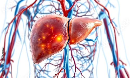 liver anatomy, human liver, internal organs Generative AI