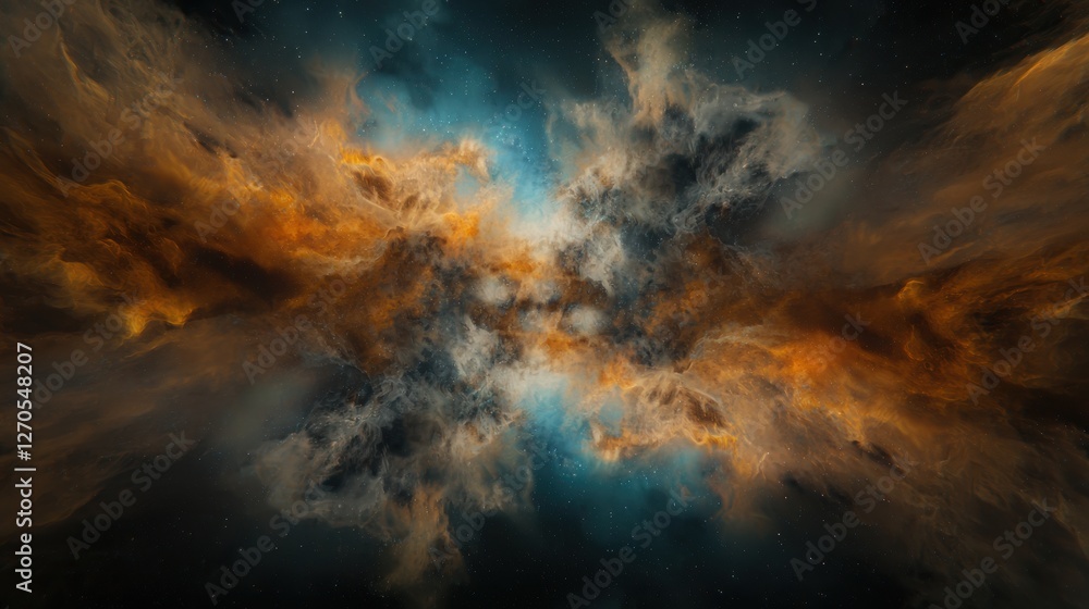 Fototapeta premium Stunning and Colorful Nebula Patterns and Textures Captured in Cosmic Imagery