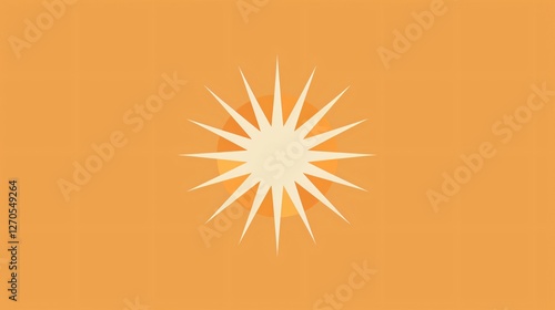 Radiating Star Shape Illustration for Logo or Icon Design