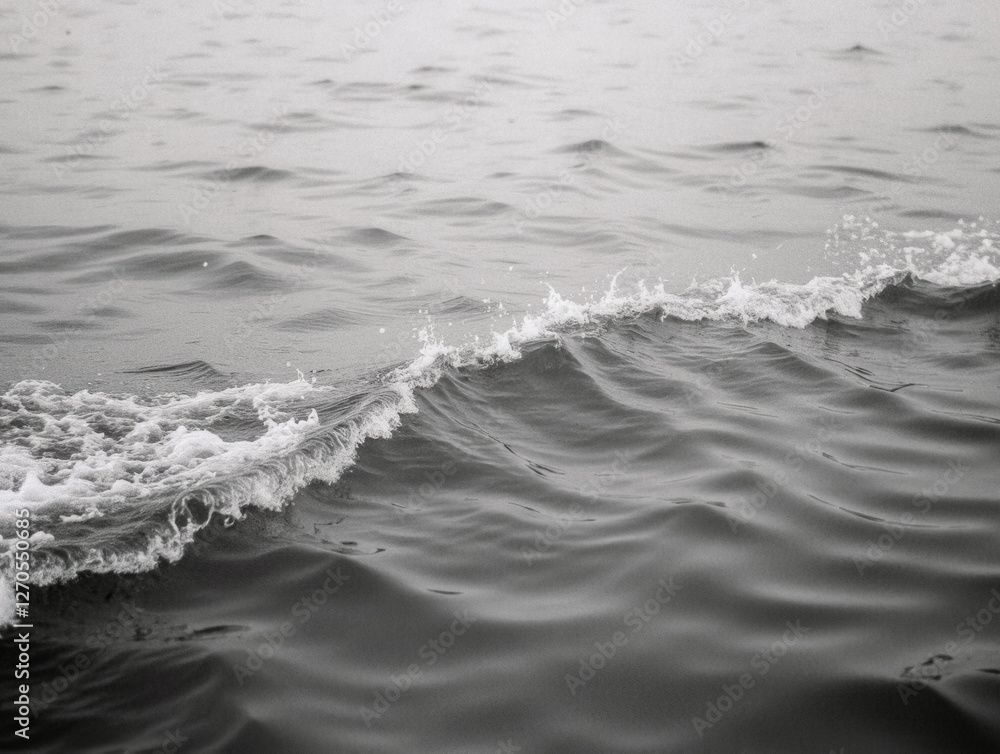 Gentle ocean waves rolling on a tranquil morning sea