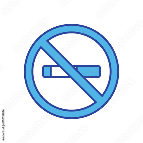 No Smoking icon isolated on a white background. Vector illustration. Free Download No Smoking icon isolated on a white background. Vector illustration. - GFXLoad