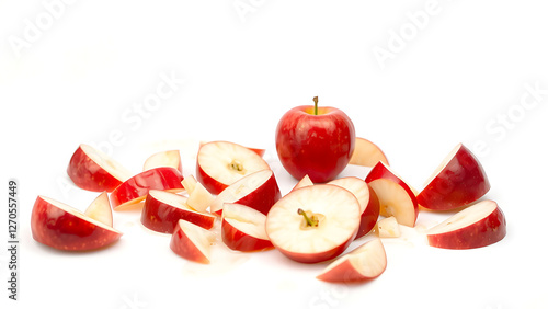 sliced red apple
