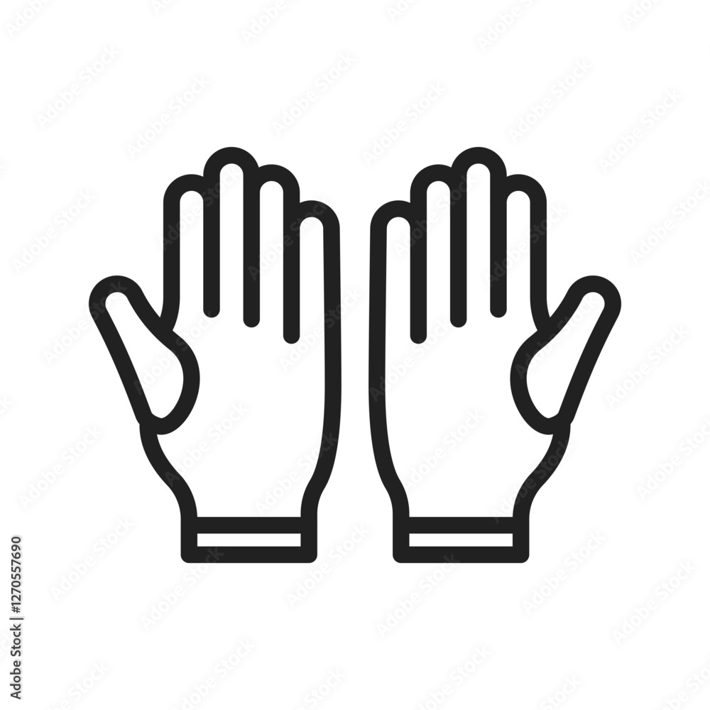 Gloves icon vector image. Suitable for mobile apps, web apps and print media. Gloves icon vector image. Suitable for mobile apps, web apps and print media.