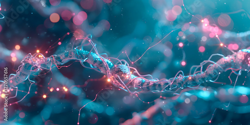 Neural Network Visualization of Artificial Intelligence – Futuristic Digital Brain