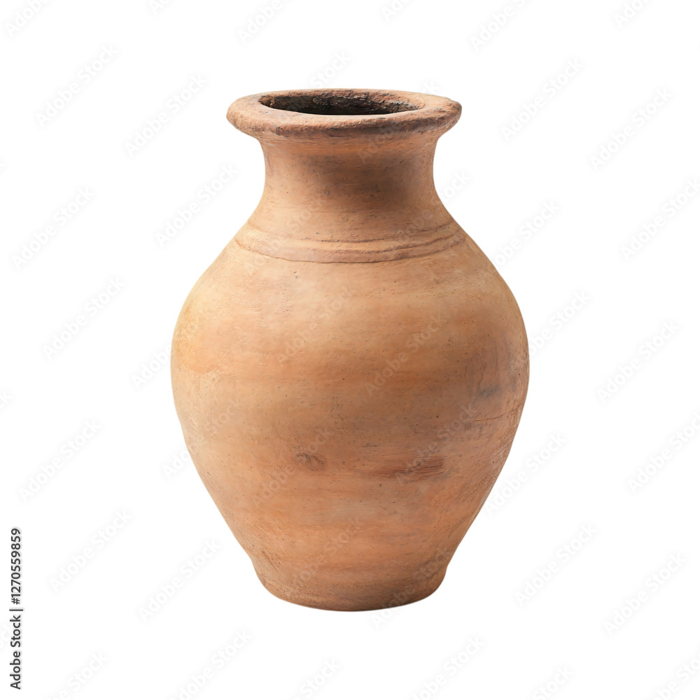Clay vase isolated on transparent background, in PNG format, cut out Clay vase isolated on transparent background, in PNG format, cut out