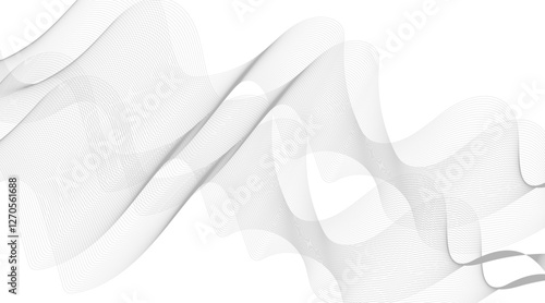 Technology flow grid blend curve wave line digital isolated energy, technical flowing web science tech geometric concept lines design. vector in concept
