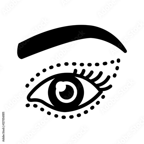 Vector solid black icon for Eyelid surgery
