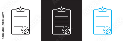 In compliance icon. complete checkmark icon.  isolated on white and black background. Vector illustration. EPS 10