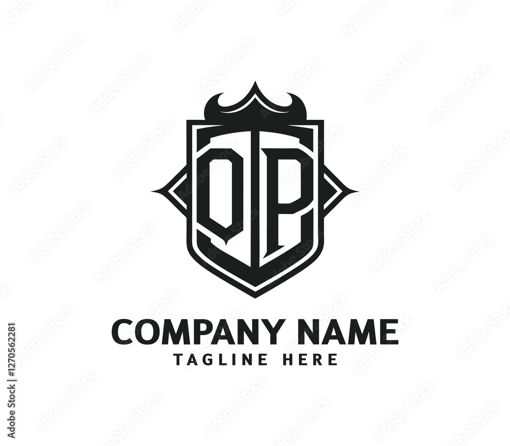 Fototapeta premium OP Modern Monogram Logo - Sleek and Professional Letter Logo for Branding